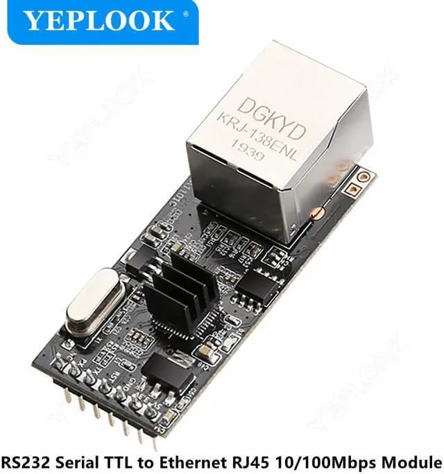 Main image of RS232 Serial TTL to Ethernet RJ45 10/100Mbps Module Support TCP/UDP/HTTP Working Mode Chipset TXIC/TX210T