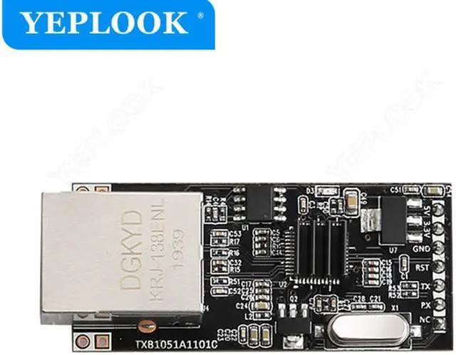 Alt view image 3 of 6 - RS232 Serial TTL to Ethernet RJ45 10/100Mbps Module Support TCP/UDP/HTTP Working Mode Chipset TXIC/TX210T