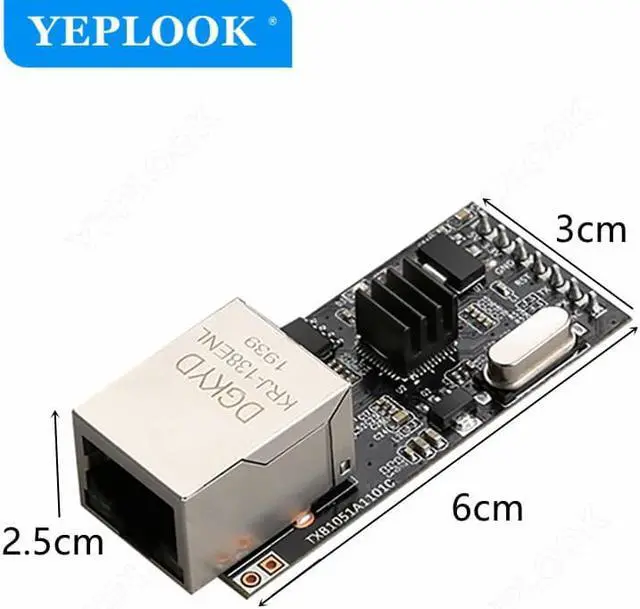 Alt view image 2 of 6 - RS232 Serial TTL to Ethernet RJ45 10/100Mbps Module Support TCP/UDP/HTTP Working Mode Chipset TXIC/TX210T