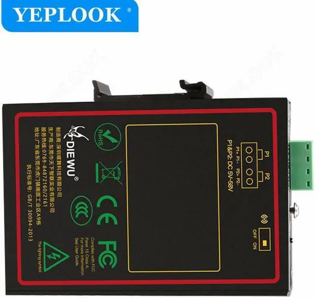 Alt view image 5 of 8 - 5 Ports RJ45 10/100Mbps Industrial Ethernet Switch Network Switch Signal Strengthen DIN Rail Type Support DC 5V-58V