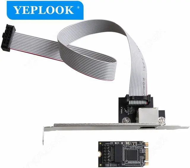 Alt view image 2 of 6 - M.2 to PCIe Gigabit Network Card 1xRJ45 10/100/1000Mbps Fast Ethernet Lan Card Intel 210AT Chipset for Desktop Computer TXA098