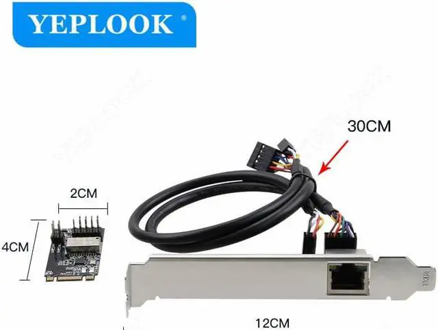 Alt view image 4 of 6 - M.2 to PCIe 1G Lan Card Gigabit Network Card 10/100/1000Mbps RJ45 Fast Ethernet Realtek RT8111H Chipset for Desktop PC TXA082