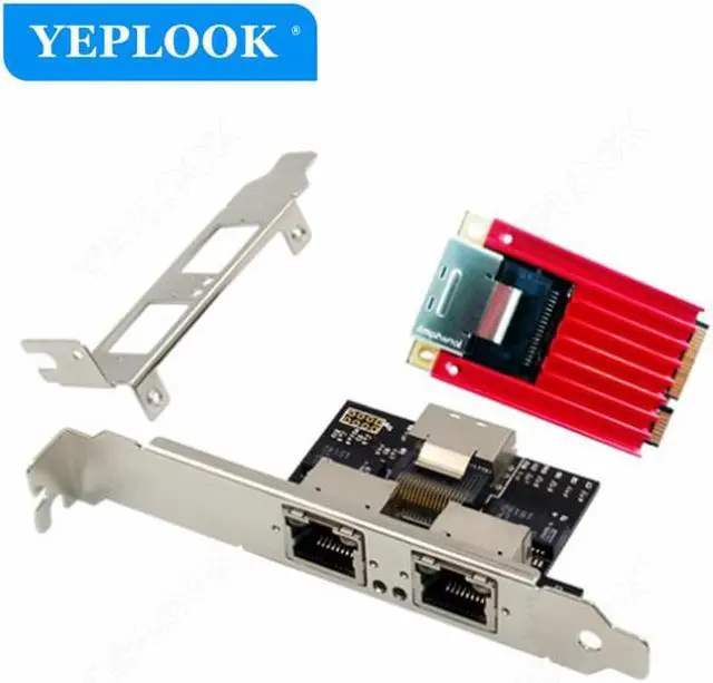 Alt view image 2 of 6 - MINI PCIE 1G LAN Card Dual Port RJ45 Industrial Server 10/100/1000Mbps Gigabit Ethernet Adapter Network Card Chipset Intel I350
