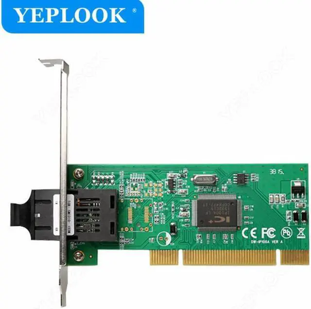Alt view image 2 of 4 - PCI 10/100Mbps Fiber Lan Card Single Port RJ45 Chipset ICplus100A Ethernet Controller WOL Support PXE for Computer Desktop