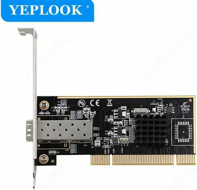 Alt view image 3 of 7 - PCI Gigabit Fiber Network Card 10/100/1000Mbps SFP Port Lan Card Chipset Intel RC82545 for Computer PC Desktop Server TXA087