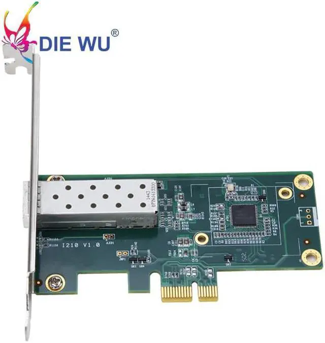 Alt view image 3 of 3 - PCIe 1x SFP 10/100/1000Mbps Desktop Network Adapter Gigabit Fiber Network Lan Card with Intel I210 Chipset TXA026
