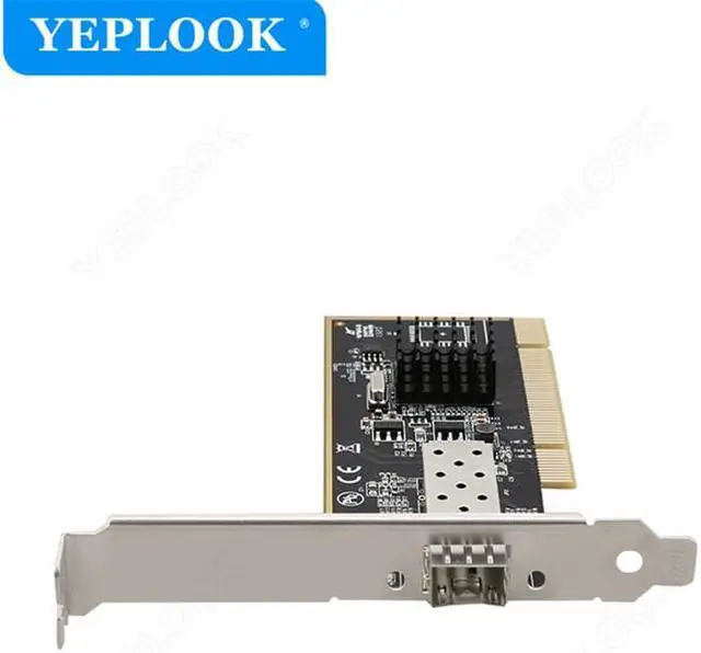 Alt view image 4 of 7 - PCI Gigabit Fiber Network Card 10/100/1000Mbps SFP Port Lan Card Chipset Intel RC82545 for Computer PC Desktop Server TXA087