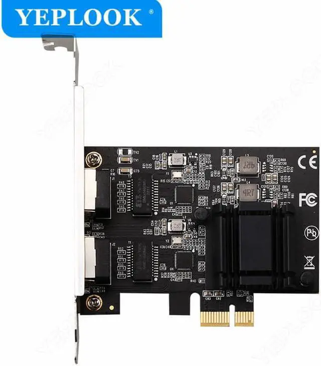Alt view image 2 of 6 - PCIe 1X 2.5G 2500Mbps Gigabit Ethernet Network Card 2 Port Electrical Interface For Computer Server Dual Chipset RT8125B+ASM1806