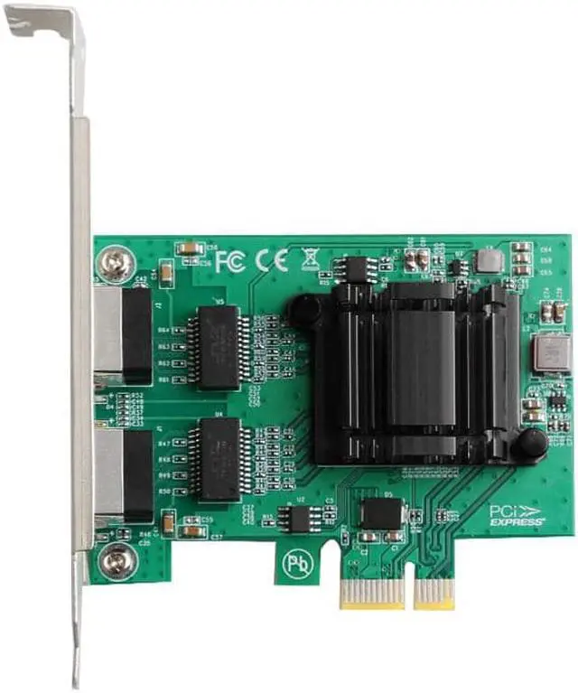 Alt view image 3 of 5 - PCIe x1 Dual RJ45 Gigabit Network Card 10/100/1000Mbps Ethernet Lan Wired Adapter ROS Chipset Intel 82571 for Desktop Server