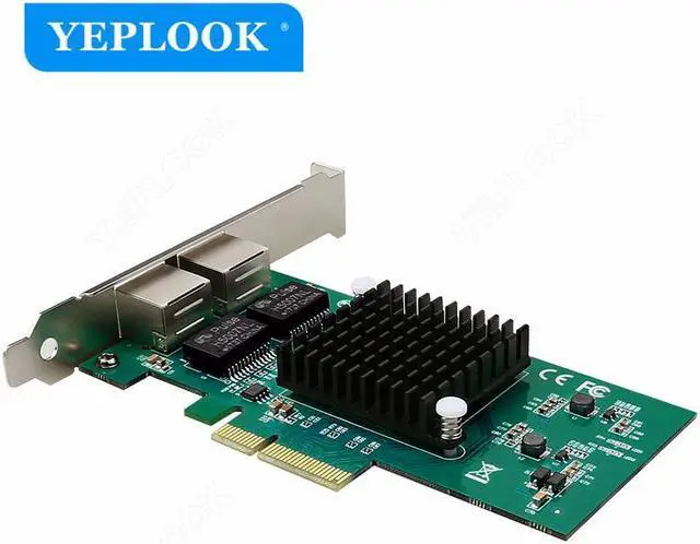 Alt view image 5 of 6 - PCIe x4 Dual Port RJ45 10/100/1000Mbps 1G Gigabit Ethernet LAN Network Server Adapter Card Intel82576 Chip with Heat Sink TXA030