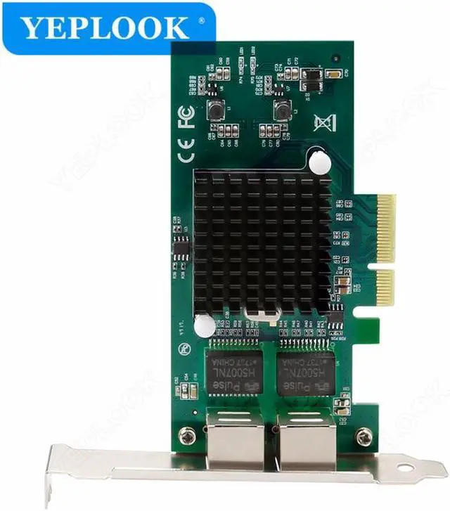 Alt view image 4 of 6 - PCIe x4 Dual Port RJ45 10/100/1000Mbps 1G Gigabit Ethernet LAN Network Server Adapter Card Intel82576 Chip with Heat Sink TXA030