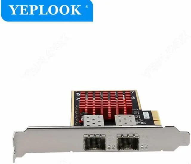 Alt view image 5 of 8 - PCIe 2.1 X4 to Dual Port SFP Interface 10/100/1000Mbps Gigabit Fiber Network Card NIC for Server Desktop Chipset Intel I350