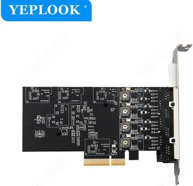 Alt view image 6 of 6 - PCIe X4 4 Ports RJ45 10/100/1000Mbps/2.5G Network Card Gigabit Ethernet Card Chipset RTL8125BG For Server Desktop Computer