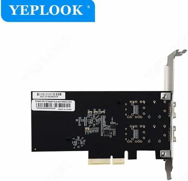 Alt view image 6 of 8 - PCIe 2.1 X4 to Dual Port SFP Interface 10/100/1000Mbps Gigabit Fiber Network Card NIC for Server Desktop Chipset Intel I350