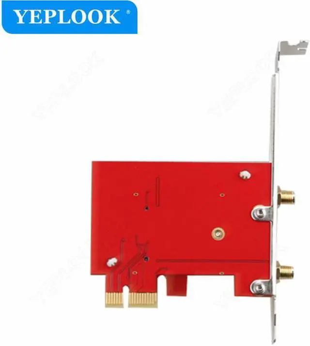 Alt view image 5 of 6 - 2 in 1 Wifi+Bluetooth PCIe 1x to M.2 NGFF WIFI Wireless Adapter Card 5Dbi For AX210 AX200 AC9260 AC8265 AC8260 AC7265 AC7260