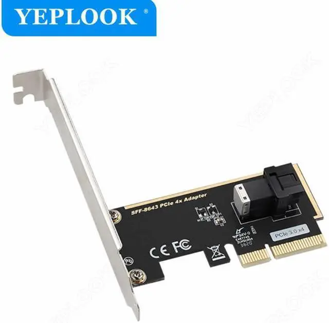 Alt view image 2 of 6 - SFF-8643 PCIe 3.0 4X to U.2 Adapter Single Port for NVMe 2.5'' SSD Converter Hard Disk Desktop PC Expansion Card Driver Free