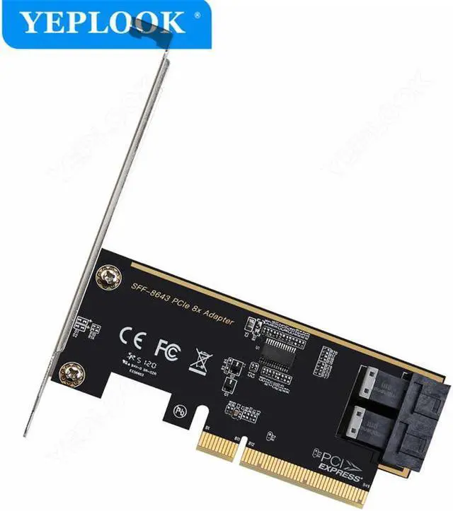 Alt view image 2 of 5 - PCIe 3.0 4X to 2 Ports U.2 SFF-8643 Adapter for NVMe 2.5'' SSD Converter Hard Disk Desktop PC Expansion Card Driver Free