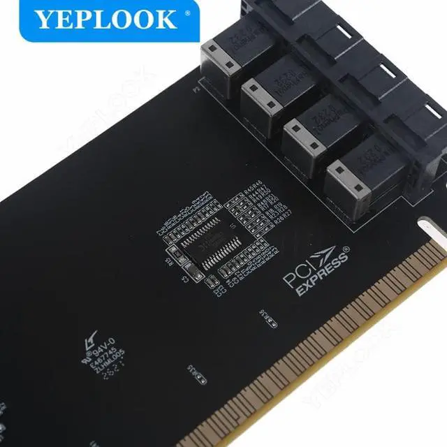 Alt view image 5 of 6 - PCIe 3.0 16X to 4 Ports U.2 SFF-8643 Adapter Card for NVMe 2.5 Inch NVMe SSD Converter Hard Disk for Desktop PC Driver Free
