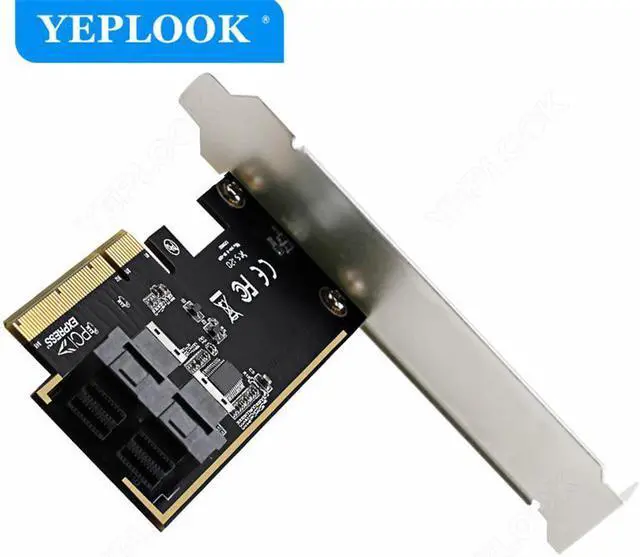 Alt view image 4 of 5 - PCIe 3.0 4X to 2 Ports U.2 SFF-8643 Adapter for NVMe 2.5'' SSD Converter Hard Disk Desktop PC Expansion Card Driver Free