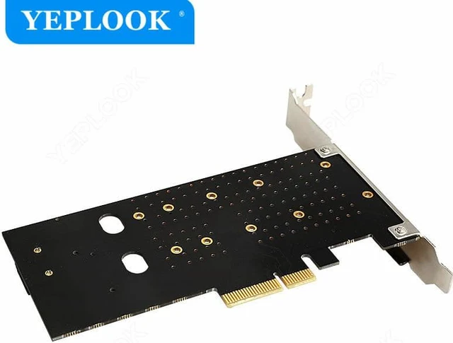 Alt view image 3 of 6 - PCIe 4x to M.2 (M Key+B Key) NVMe SSD NGFF Riser Card SATA Port Expansion Converter Adapter For Gaming Mining BTC Chia TXB044