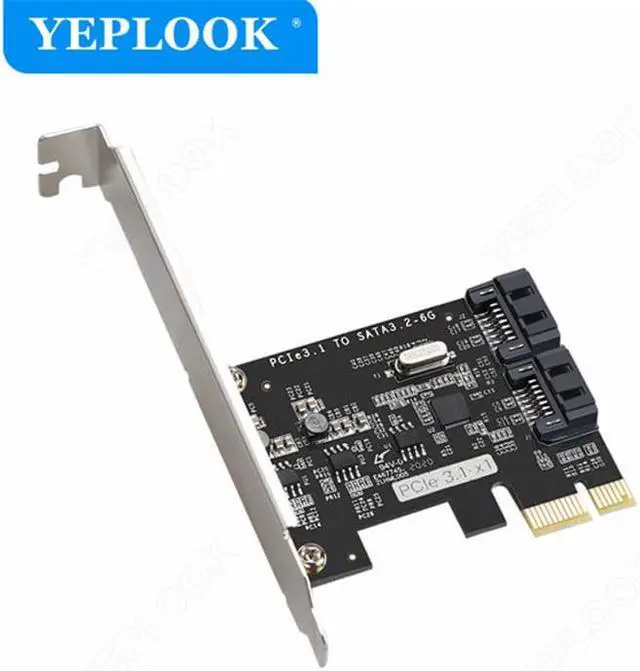 Main image of PCIe 1x to 2 SATA3.0 SATA III 6Gb/s JMS582 Chipset PCI Express x1 SATA Expansion Controller Adapter Card