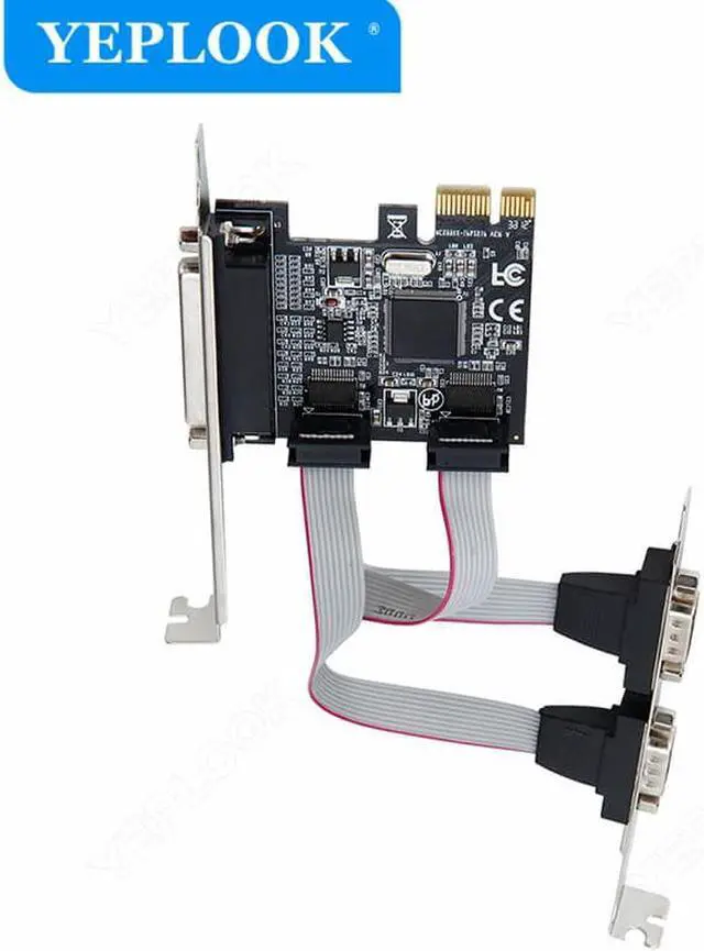 Alt view image 5 of 6 - PCIe to Dual Serial Port DB9 RS232 COM+ Single DB25 Parallel Port Printer LPT Adapter Card Chipset ASIX/AX99100 for PC Desktop