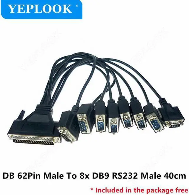Alt view image 5 of 6 - PCI to 8x Serial Port RS232 DB9 COM Expansion Card I/O Controller Riser Adapter Chipset Systembase 16C1058 with Output Cable