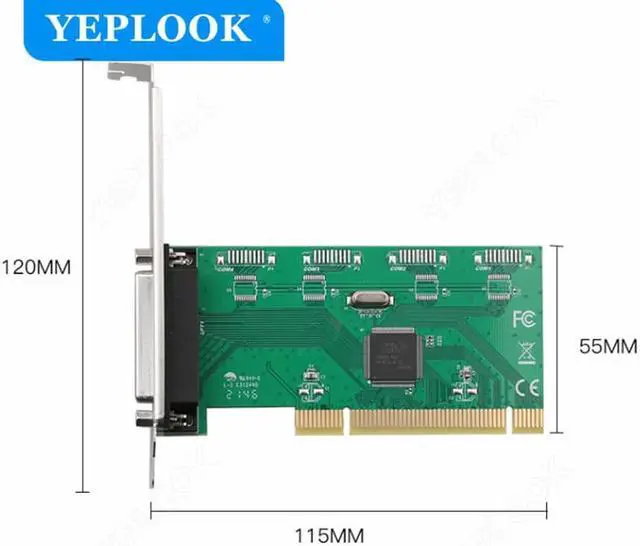 Alt view image 5 of 6 - PCI to DB25 25Pin Parallel Port LPT Printer PCI to Parallel Expansion Card Adapter Controller Chipset TXIC/TX382A for Desktop PC
