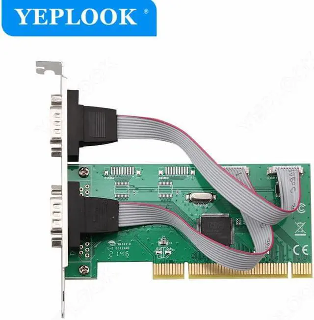 Alt view image 2 of 6 - PCI to 2 Serial Port RS232 RS-232 DB9 COM Expansion Card Riser Card Adapter Converter Chipset TXIC/TX382A for Desktop Computer