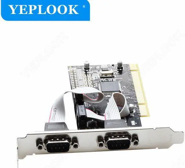 Alt view image 4 of 6 - PCI to 2 Ports RS232 Serial Port COM DB9 9Pin Serial Card Expansion Controller Adapter Chipset ASIX/AX9865 for Desktop Computer