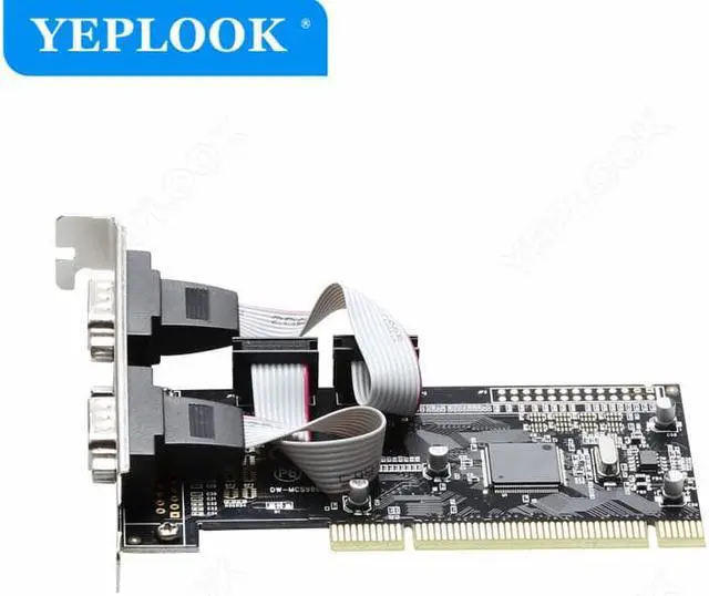 Alt view image 3 of 6 - PCI to 2 Ports RS232 Serial Port COM DB9 9Pin Serial Card Expansion Controller Adapter Chipset ASIX/AX9865 for Desktop Computer
