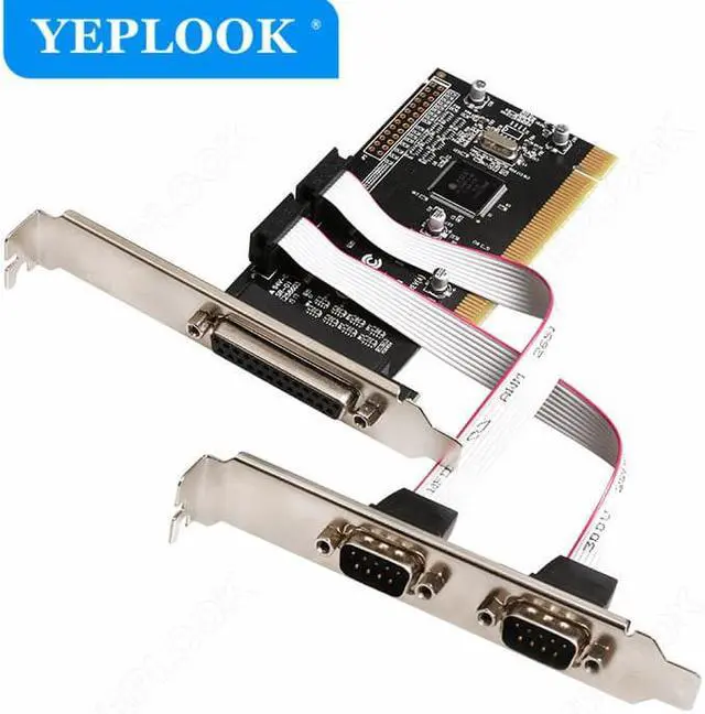 Alt view image 2 of 5 - PCI to 2 Serial Port 1 Parallel Port Industrial-Grade RS232 DB9 COM DB25 Printer LPT Expansion Card Chipset ASIX/AX9865 for PC