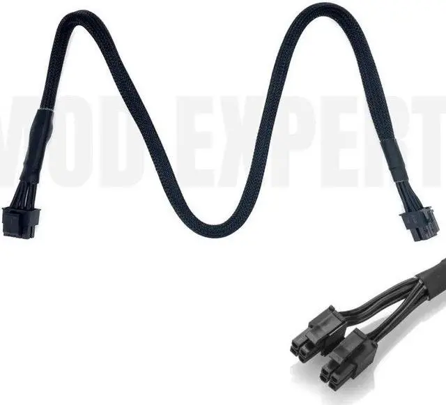 Alt view image 4 of 6 - Original CPU Power Cable Sleeved for CORSAIR HX650 HX750 HX850 HX1050 GOLD Type3 Modular PSU 8Pin to 4+4Pin P4 ATX12V 18AWG 65CM