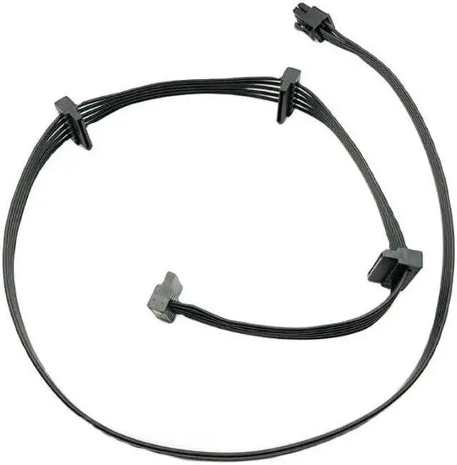 Alt view image 4 of 6 - Original New 6Pin to 4 SATA Angled HDD SSD Power Cable for CORSAIR HX750i HX850i HX1000i HX1200i Modular PSU 18AWG 50+15+15+15CM