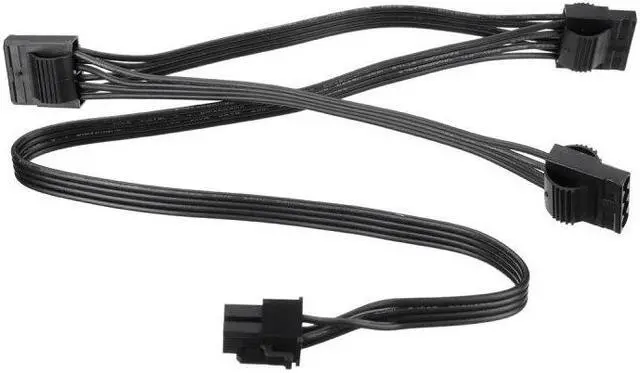 Alt view image 3 of 6 - YEPLOOK 6Pin to 3x Molex 4Pin IDE PATA Perif Cooler Fan HDD Floppy Power Cable for Corsair RM450 RM550 RM650 RM750 RM850 RM1000 Gold Type 3 Modular Power