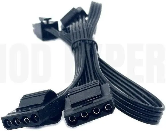 Alt view image 2 of 6 - YEPLOOK 6Pin to 3 Molex 4Pin IDE PATA Perif Optical Floppy Drive HDD Fan Power Cable for CORSAIR HX750 HX850 HX1000 HX1200 Platinum Modular Power