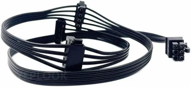 Alt view image 5 of 6 - 6Pin to 3 Molex 4Pin IDE/PATA Perif Floppy HDD Fan Power Cable for CORSAIR CS850M, CS750M, CS650M, CS550M, CS450M Modular PSU