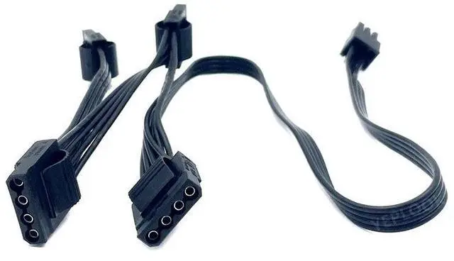 Alt view image 4 of 5 - YEPLOOK 6Pin to 4x Molex IDE 4Pin PATA Perif Power Cable Fan Optical Floppy Power Cable for CORSAIR AX760i/AX860i/AX1200i/AX1500i TYPE 3 Modular Powers