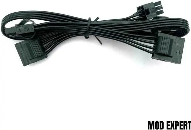 Alt view image 2 of 7 - Original 6Pin to 4x Molex PATA IDE 4Pin Fan Optical Floppy Power Cable for CORSAIR HX650, HX750, HX850, HX1050 Gold Modular PSU