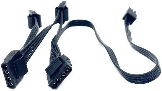 Alt view image 3 of 5 - YEPLOOK 6Pin to 4 Molex IDE 4Pin PATA Perif Power Cable for Fan Optical Floppy Drive HDD for CORSAIR CX550 CX650 CX750 Modular Power