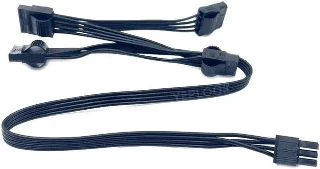 Alt view image 4 of 5 - YEPLOOK 6Pin to 4x Molex IDE 4Pin PATA Peripheral Cooler Fan Optical Floppy Drive HDD Power Cable for Corsair SF450 SF600 SF700 Type 4 Modular Power