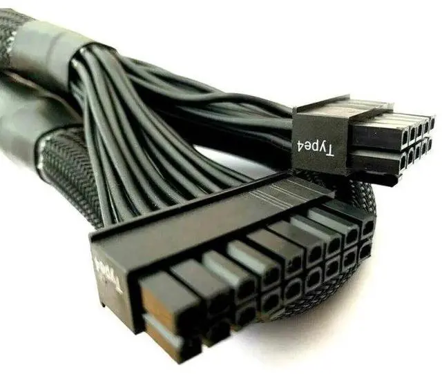 Alt view image 6 of 6 - YEPLOOK 18+10Pin to 20+4Pin 24Pin ATX Main Power Cable for Corsair AX1600i Type 4 Modular Power, Sleeved Net 18AWG 60CM