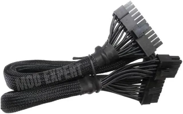 Alt view image 6 of 7 - Original SEASONIC PRIME Ultra Titanium Modular PSU ATX 18+10Pin to 24Pin 20+4Pin MB Main Power Supply Cable Braided 60CM 18AWG