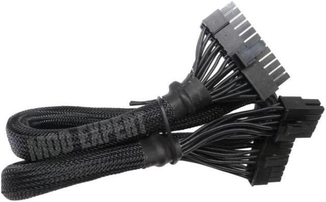 Alt view image 6 of 6 - Original Seasonic PRIME 1000/850/750/650 Titanium 18+10Pin to 24Pin 20+4Pin ATX Main Power Supply Modular Cable Sleeved Net 60CM