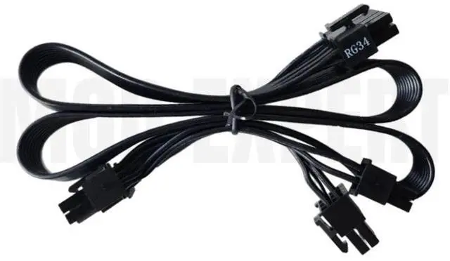 Alt view image 4 of 7 - Original PCIe Dual 8Pin VGA GPU Power Cable Flat 18AWG for SEASONIC M12II EVO 520W, 620W, 750W, 850W 80+ Bronze Full Modular PSU