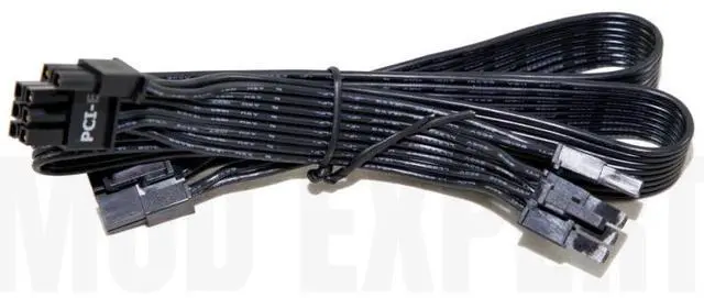 Alt view image 2 of 7 - Original PCIe Dual 8Pin VGA GPU Power Cable Flat 18AWG for SEASONIC M12II EVO 520W, 620W, 750W, 850W 80+ Bronze Full Modular PSU