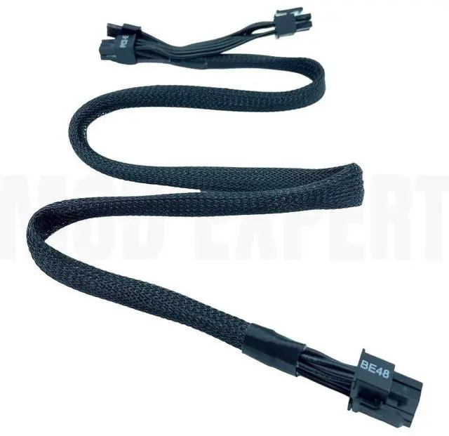 Alt view image 4 of 6 - Dual 6+2Pin 8Pin PCIe VGA GPU Power Cable Sleeved for SEASONIC SSR-1600PD/1300PD/1200PD/1000PD/850PD PRIME Platinum Modular PSU