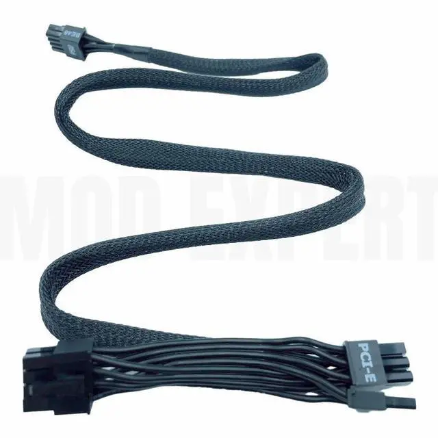 Alt view image 5 of 6 - Original New 8Pin to Dual PCIe 2X 8Pin 6+2Pin VGA GPU Power Cable for SEASONIC PRIME GX-1000, GX-850, GX-750, GX-650 Modular PSU