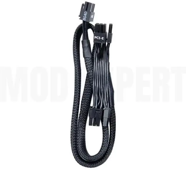 Alt view image 3 of 6 - Original Seasonic CORE Modular GC PSU 8Pin to 2x8Pin 6+2Pin PCIe VGA GPU Power Cable Braided for SSR-650LC, SSR-550LC, SSR-500LC