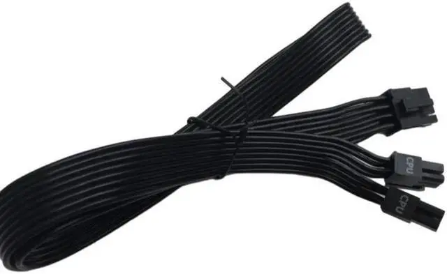 Alt view image 3 of 3 - Original Seasonic EPS 12V CPU Power Cable PSU 8Pin to 4+4Pin for PRIME 1000W, 850W, 750W, 650W Titanium Modular PSU 18AWG 70CM